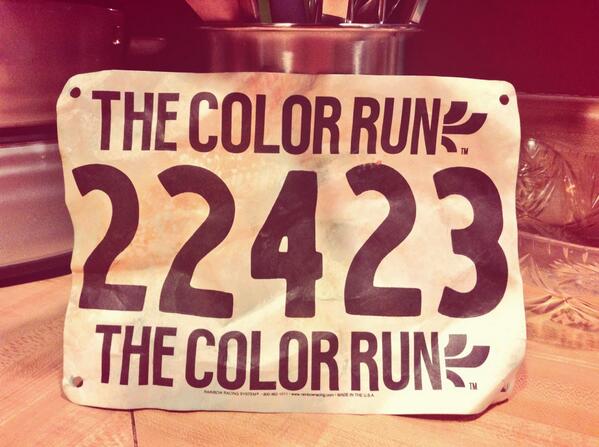 ColorRunPhotos's tweet photo. Have you started your collection of #ColorRun bibs? #Happiest5K http://t.co/3u8gvCT55V