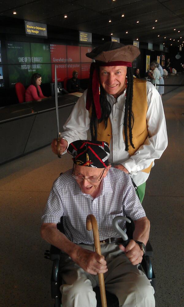 Pirate fever is spreading <a href="/theCentre/">Wales Millennium Centre</a> – here’s a couple hearties who were in last night watching the <a href="/PiratesShow/">PiratesOfPenzance</a>