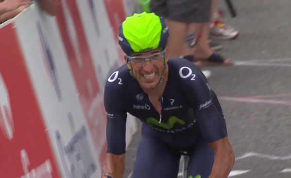 Movistar_Team's tweet photo. Buena subida a Réallon para Rubén Plaza: pasa 6º por el km 20 con 40’25”, a 29” de Izagirre (EUS). Cambia bici. #TDF http://t.co/Bb8bLEq8hZ