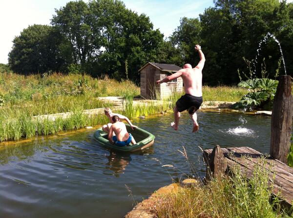 fairwaterltd's tweet photo. Enjoying our natural swimming pool lined with Gordon Low's SealEco EPDM http://t.co/uNbisdwQrE