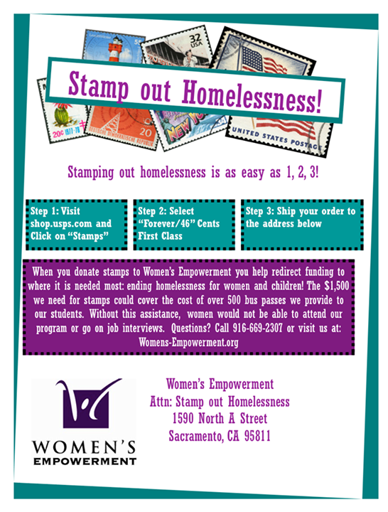 WE_Works's tweet photo. Would you like to help us Stamp out Homelessness? Donate stamps to Women's Empowerment!  #stampouthomelessness http://t.co/kIjf33NVsS