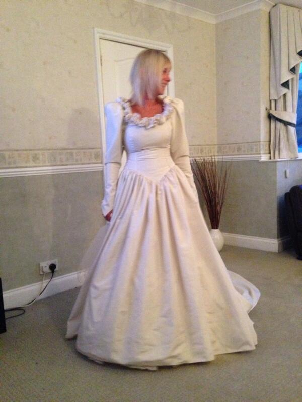 Wasaday67's tweet image. @TheLawnTweeter: After 20 years @lozzieday 's wedding dress still fits perfectly. Happy anniversary xx
