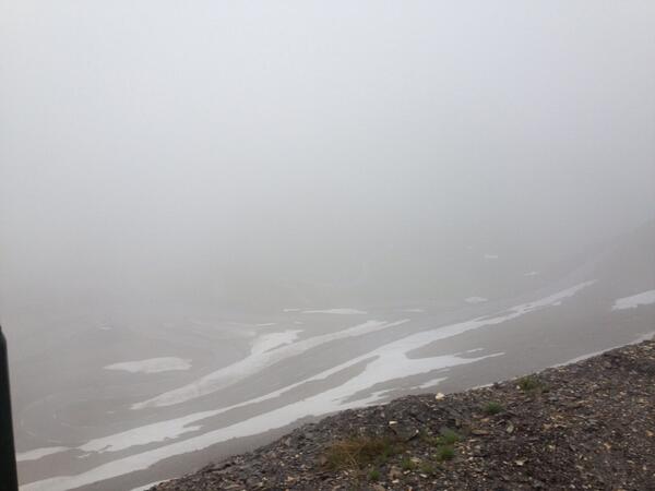 JMurkowski's tweet image. Tough day today. 9 hours in the saddle. Only climbed two hills. Top of Galibier was rainy and cold.