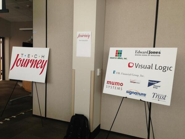 tkirkeDSM's tweet image. Our name in lights! @SigConsult “@tecjourney: Sponsors! #techcamp2013 http://t.co/CfJ5oMii6v”