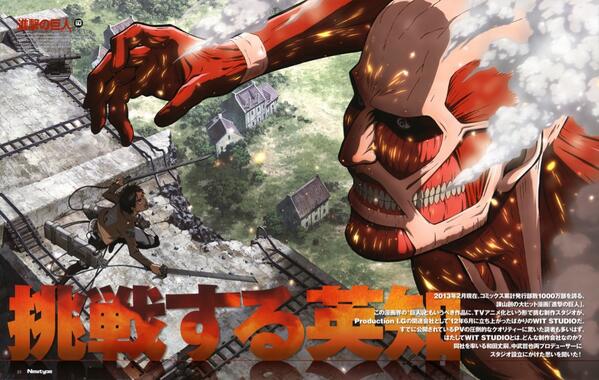 DramaBombLSP's tweet photo. You guys should totally watch Attack on Titan if you haven't seen it yet!! It's lumpin amazing!!!! :D http://t.co/WzMFhLZDoN
