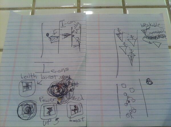 runtworkshop's tweet photo. One of our youngest fans submitted some gameplay ideas for #CaveHeist. We think she has a bright future in gaming http://t.co/EMkEkAf6fZ