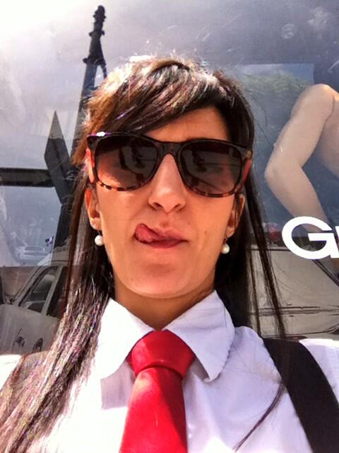 Selfy in my uniform from today at work :)  #hotinhere #Summer #tongueout http://t.co/RFz9ks2xoF<a href="/tag/hotinhere"class="tags">#hotinhere</a><a href="/tag/summer"class="tags"><span>#summer</span></a><a href="/tag/tongueout"class="tags"><span>#tongueout</span></a>