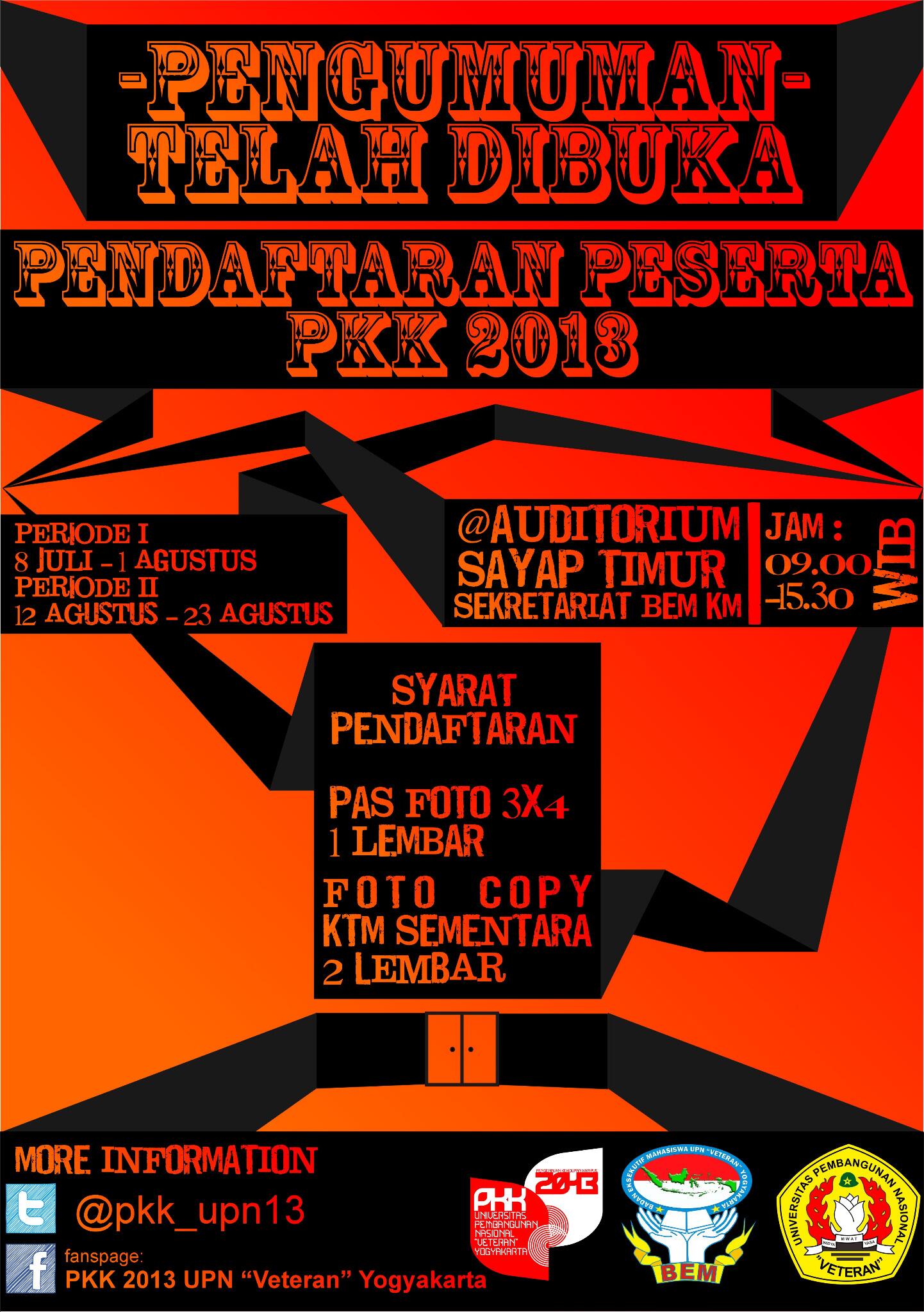 Mahasiswa UPN 2013 on Twitter "Poster terbaru Pendaftaran PKK 2013 UPN Veteran Yogyakarta Check it out