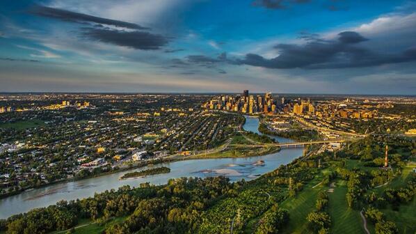 calgary's tweet photo. Great picture! RT @calgaryism: Skyline from the sky! #yyc #calgary #calgaryism http://t.co/lyc9qp7HkT