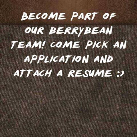 BerrybeanCafe1's tweet photo. Berrybean is hiring :) 
Come and apply!!!! http://t.co/nDONAgxsNQ