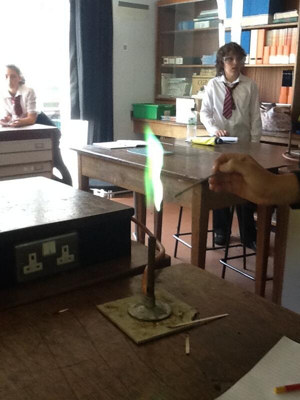 MissBramley's tweet photo. Fantastic flame tests by yr9 this morning @Rossett http://t.co/F8SqxQF9qE