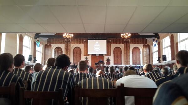 Prof. Jansen opening assembly at Grey College...madela day kicking off with a boom!!@armand0_arri9 <a href="/SaChOO07/">SACH.G*07™</a> <a href="/Dylza04/">Dylan</a>