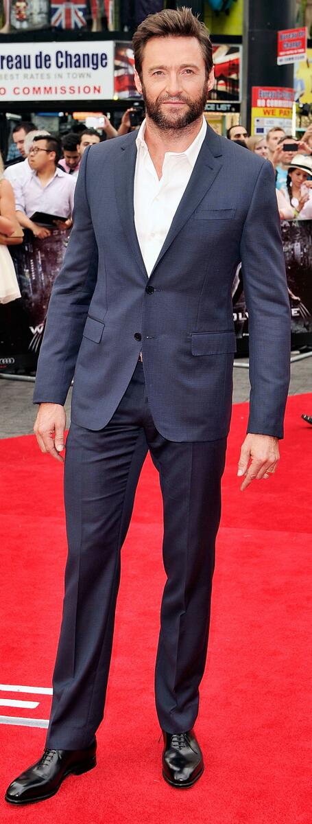 LouisVuitton's tweet image. Looking sharp in #LouisVuitton, @RealHughJackman took on the red carpet for the UK premiere of The Wolverine.