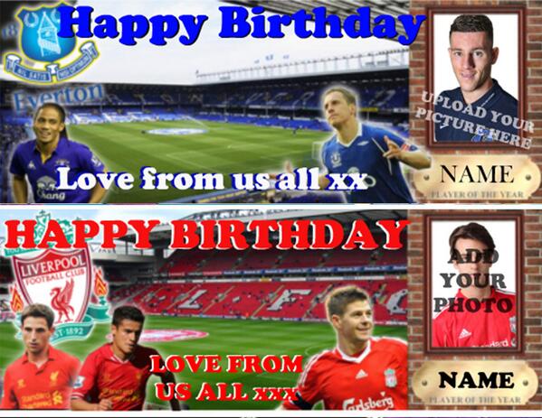 SignsCartridges's tweet photo. #lfc Banner of #efc Banner who do you support? get your loved one the perfect birthday banner today! http://t.co/CBVNAvyTRK