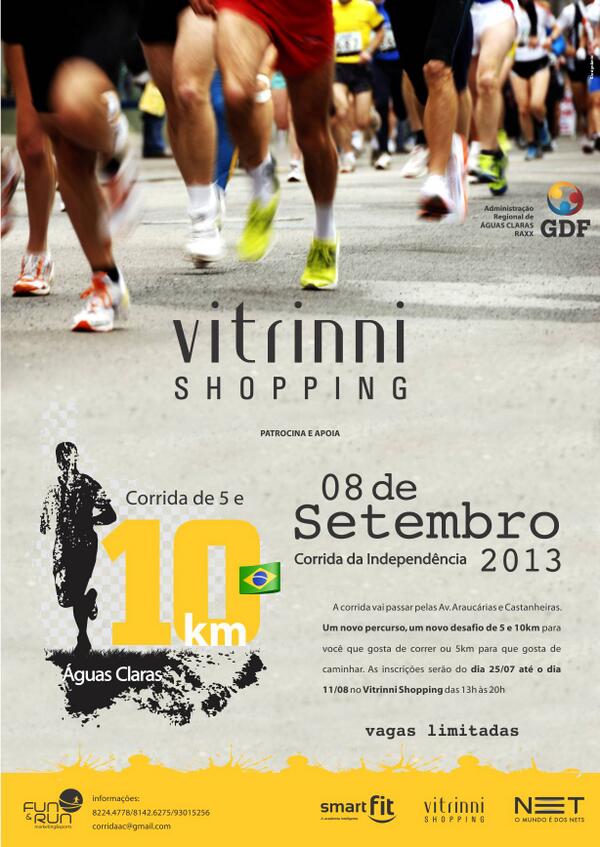 1° Corrida de rua de Águas Claras.
Participem....