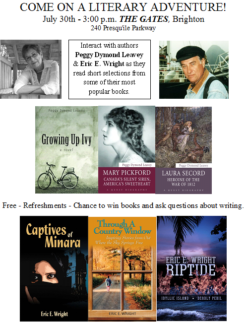 ArtsInBrighton's tweet photo. Come out and enjoy the art of literature with Eric E. Wright and Peggy Dymond Leavey on July 30th! http://t.co/ag5OotAygl