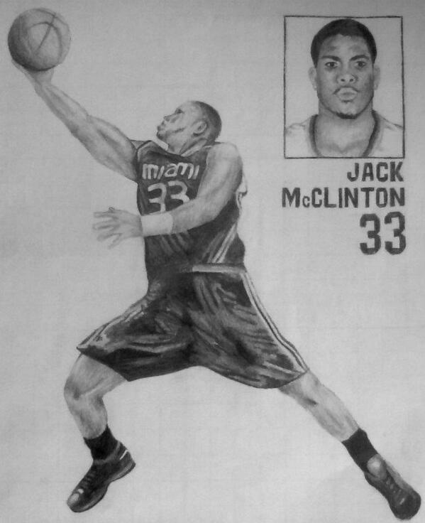 #InHighSchool I drew this picture of <a href="/JackMcClinton/">Jack McClinton III</a> ...I was the #artgeek who loved #collegebasketball