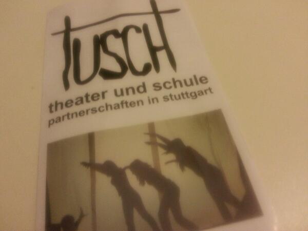 theater_schule's tweet photo. tri-bühne, Bertha-von-Suttner #Schule, Jugendensemble freie bühne #stuttgart: Präsentation endete mit einem Tusch :) http://t.co/RC906YoYRs