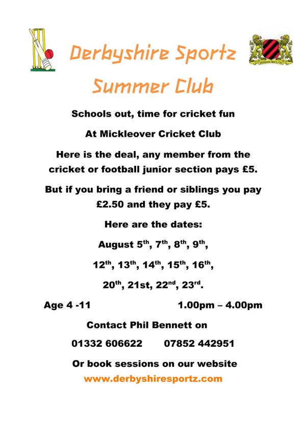 derbyshiresport's tweet photo. here it is Derbyshire Sportz first cricket summer club. http://t.co/MDKPwNSiBO