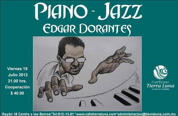 FranesRadio1's tweet photo. Jazz en el Café Tierra Luna no se lo pierdan con Edgar Dorantes fundador de @ce_jazzuv http://t.co/lqHQ1fjzwP