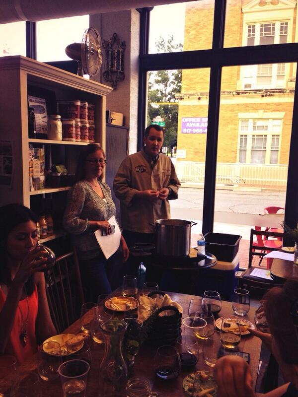 Marc Kuehl of Brazos Valley Cheese here tonight making mozzarella in house tonight #Cheese