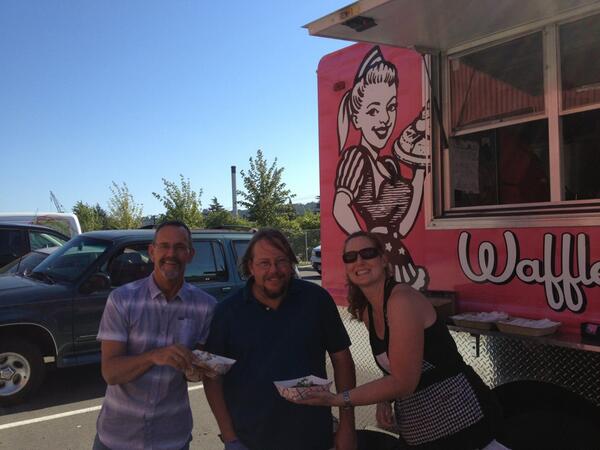 GrandImageDevan's tweet image. Waffles!!! #breakfast for dinner #grandimage block party 2013!!! @givanessa