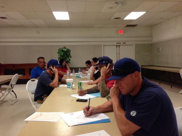 CWA in the house!  Phone banking for Leticia Perez @ the CLC