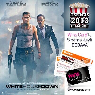 "Beyaz Saray Düştü" Wins Card Temmuz Ayı Sinema Kuşağı.. Ücretsiz bilet için facebook.com/WinsCardDSR