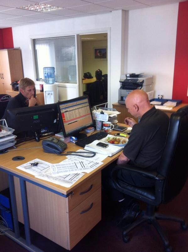 Committed.... Even the MD is working through his lunch!!!