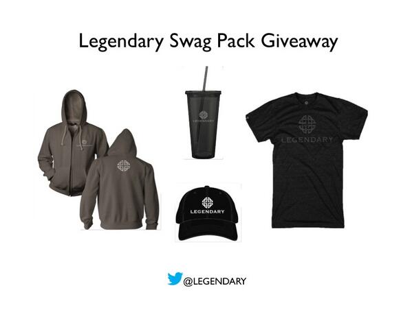Legendary's tweet image. Not @ #SDCC? Enter day 2 @Legendary SWAG pack giveaway. RT &amp;amp; follow fr chance to win Rules: bit.ly/SWAG719