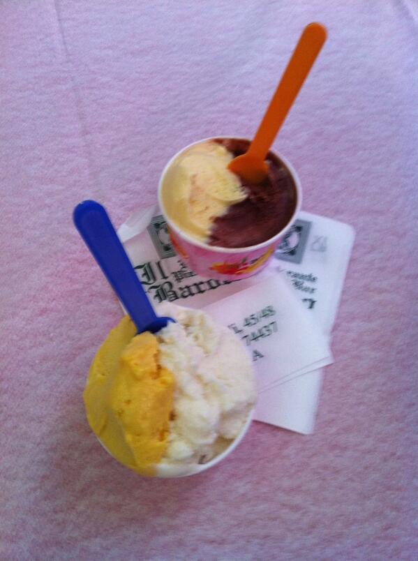 [J] While on vacation in Rome, [A] and I are filling our craving for <a href="/SanditonScoops/">Sanditon Scoops</a> with gelato!