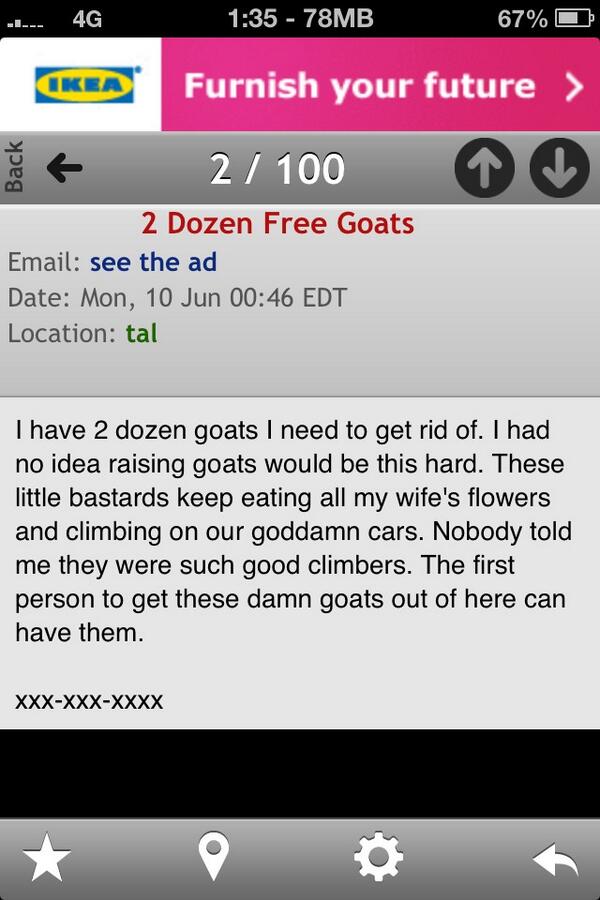 andrewbugbee's tweet image. Just found this on Craigslist!