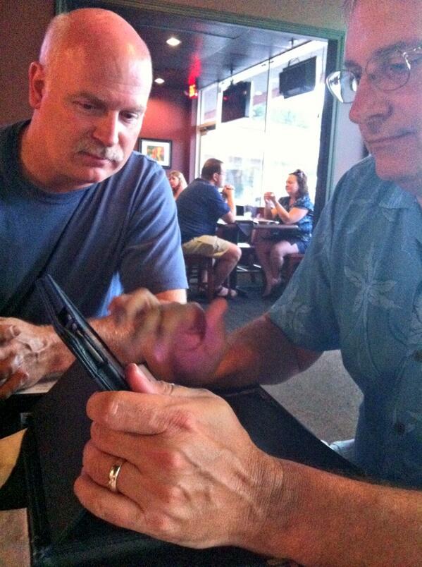 MollySchab's tweet image. Real life. Dad brought his iPad to dinner. 😬 😒😳 #youhavetobekiddingme