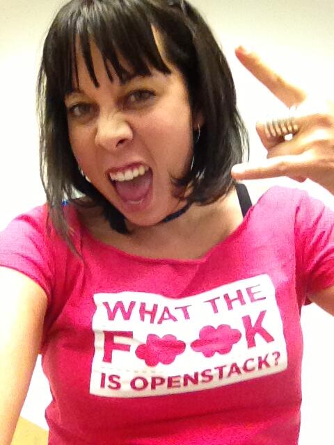 scottsanchez's tweet image. Rock it! RT @nikiacosta: Sporting my “WTF is OpenStack?” Shirt in honor of #OpenStack3Bday