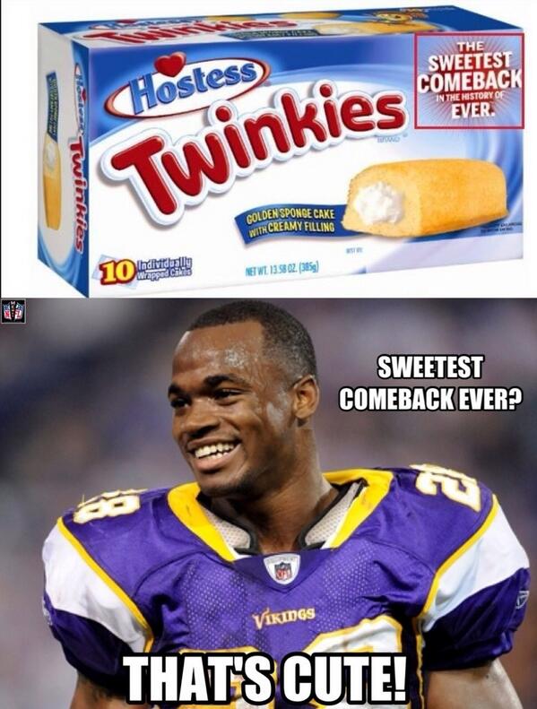 Twinkies vs. Adrian Peterson