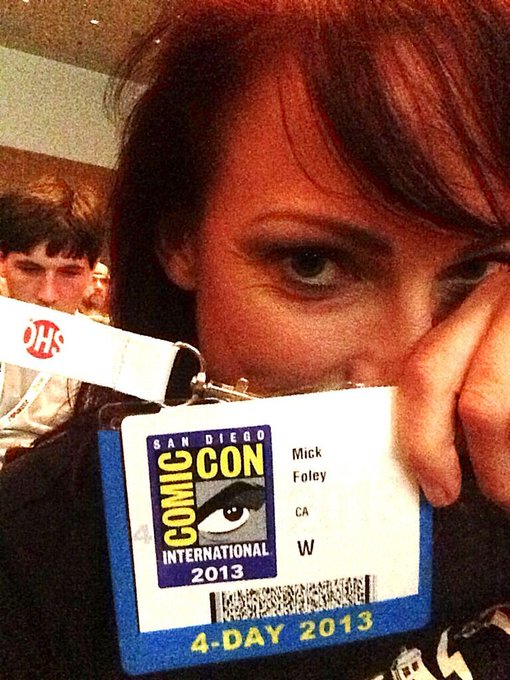 Achievement Unlocked! My friend @realmickfoley's #sdcc badge. Love u so much Mick!!! http://t.co/qeE<a href="/tag/sdcc"class="tags"><span>#sdcc</span></a>