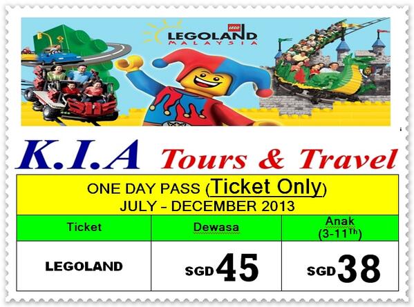 KIAtours's tweet photo. dapatkan tiket masuk Legoland hanya di KIA Tours http://t.co/FFCr7Kgmwr