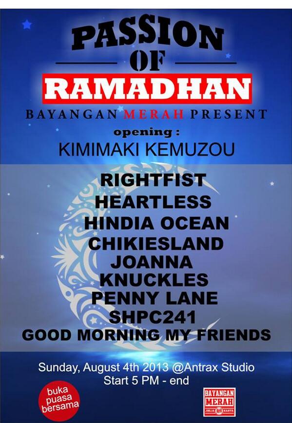 RT <a href="/bayangan_merah/">Bayangan Merah</a>: Update pamflet #PassionOfRamadhan #fix <a href="/Chikiesland/">Chikiesland</a> #KimimakiKemuzou