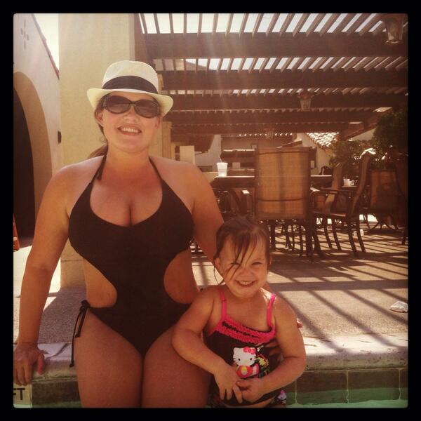 Your24's tweet image. Mommy n M with new suits! #summerpoolfun