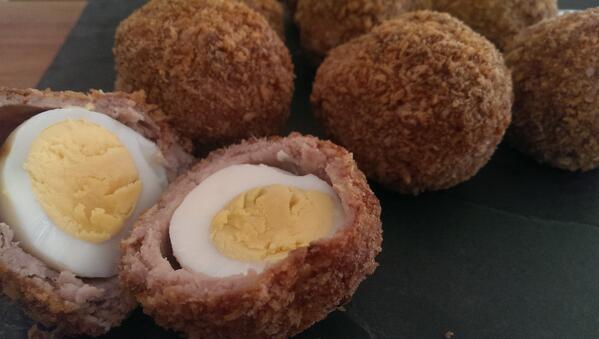 MinimaNode's tweet photo. @eastendwestend We're so glad u liked the scotch eggs, we took a photo for you. Sausage rolls aren't bad either! http://t.co/OrKQJqkUGF