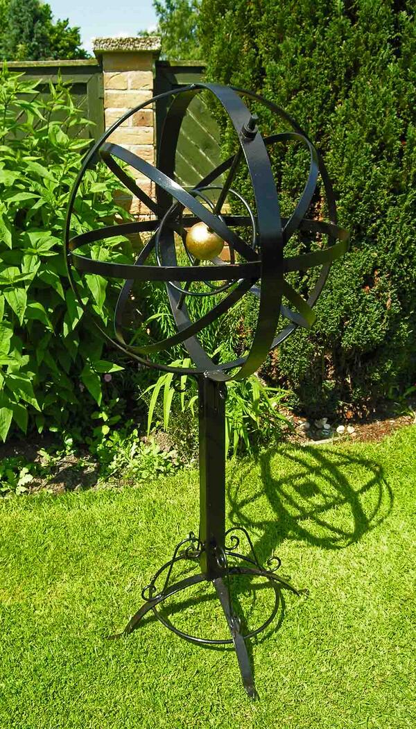 large armillary, all steel with gilded centre sphere now on web site for sale about 1metre highhttp://t.co/mbbcWj6pM1