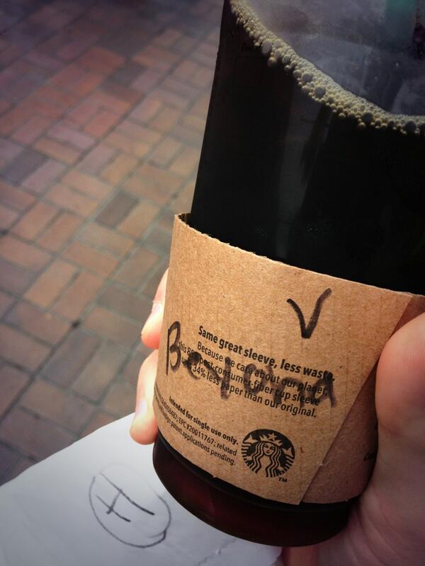 GameOverGreggy's tweet photo. Holy shit. @Starbucks Barista knew I'd want my coffee black. I assumed she confused me for a regular. Nope. http://t.co/Etks6quH3T