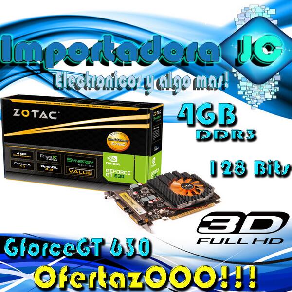 ImportadoraJC's tweet image. GT 630 4GB/128 Bits Reales puro poder para los mas exigentes... warmanmen.mercadoshops.com.ve/gforce-gt-630-… soporte 3D