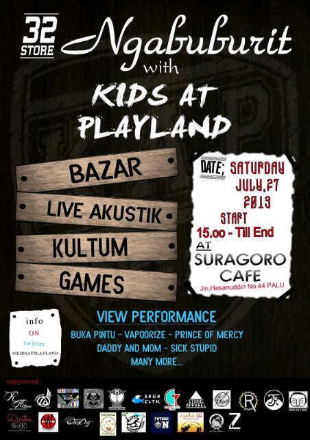 IndiePalu's tweet photo. #LOCALEVENT | "Ngabuburit KAP" | @SURAgoro | Sabtu, 27 Juli 2013 | 15.00 WITA | more info follow @KIDSATPLAYLAND | http://t.co/Cwg2ZQjkCg
