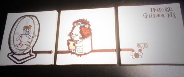 Bee_spoke's tweet photo. Human Guinea Pig. Small canvas http://t.co/4Abhzq5a62