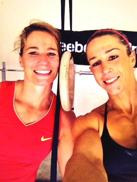 MVCrawford's tweet photo. @bitswilliams Pre-CrossFit Games garage Wod with my original workout buddy/bestie. #OldSchool #wateraerobics http://t.co/mFnkVDgeIl