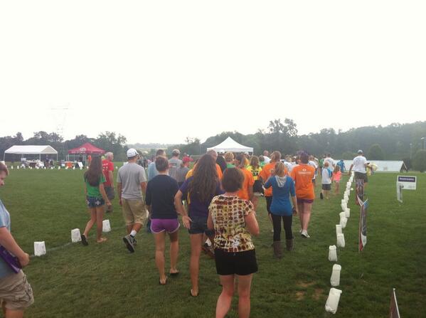 RFLCranberry's tweet photo. We're taking our last lap of the 2013 Relay! In 10 years, Cranberry Twp area raised $1 million to #finishthefight!! http://t.co/egupEoZuIQ