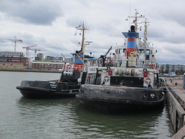 TSRHelsinki2013's tweet photo. Gone are the vessels - only tug boats are left. How do you feel now? #tsrhelsinki #tallshipsraces http://t.co/xGGKhHqHUv