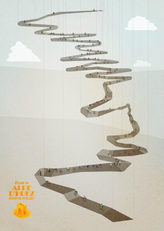 Alpe D'Huez. A hellish ride into heaven. Make it a double. #TdF #dailyposter Purchase at bit.ly/Tk1SS1