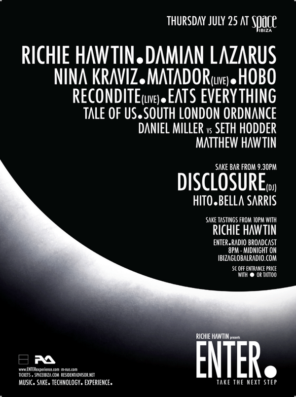 eats_everything's tweet photo. “@ENTERexperience: T A K E   T H E   N E X T   S T E P. 

ENTER.Week 4 ● Thursday July 25 ● @SpaceIbiza    

LINE-UP
http://t.co/QBwl50XtKH”